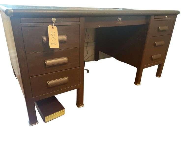 Shaw Walker Metal Office Desk 59x33x29 Inches image