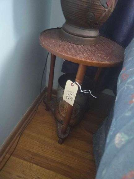 30in High Round Vintage End Table image