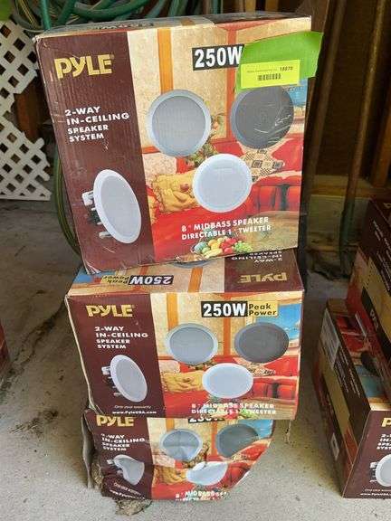 3 pair of NIB Pyle 250W in ceiling speakers image