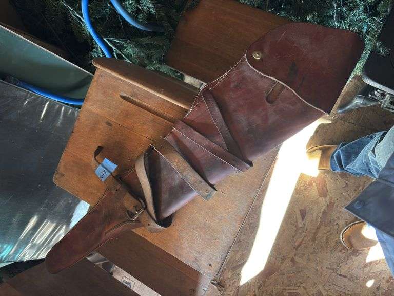 Hunter brand leather rifle scabbard image