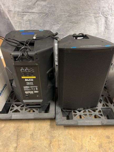 To Alto TS315 2000 w. 15-in two-way powered loudspeakers, not tested, Trace acoustic amp TA35R, 35 w RMS, two inputs. image