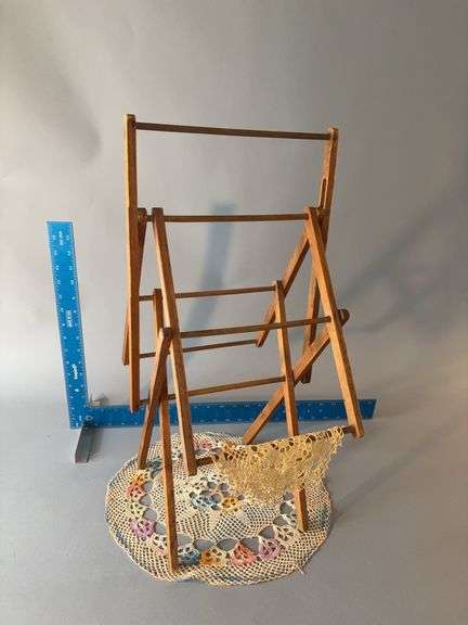 22” tall child's wooden drying rack image