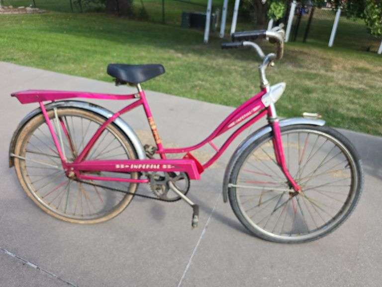 Columbia Imperial ladies tank bike w/ headlight, bell, rear rack. IT'S A CLASSIC!!! image