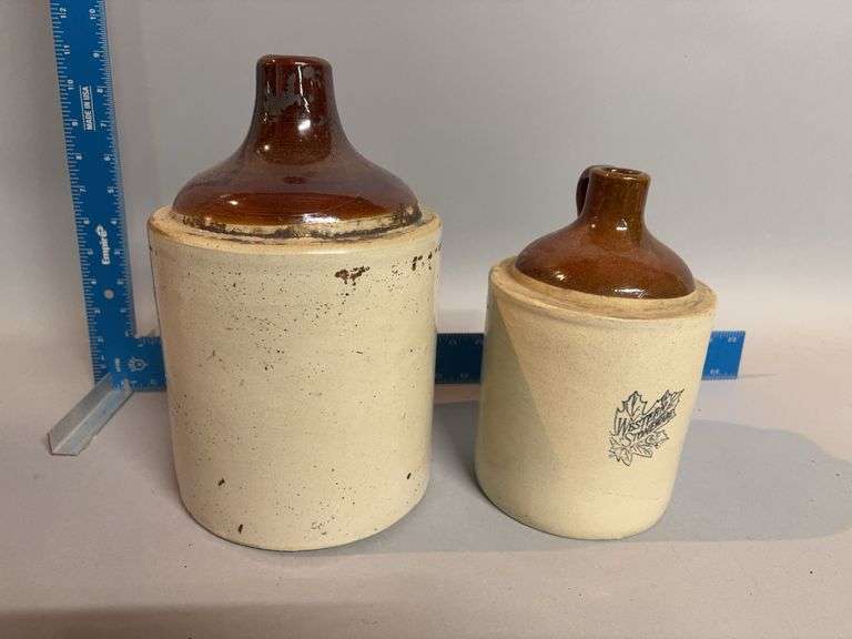2 brown top jugs image