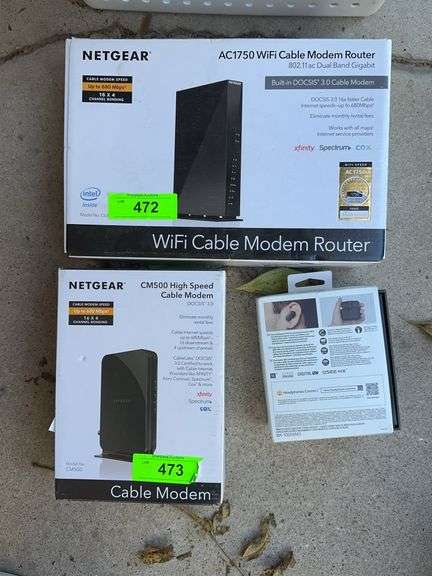 Netgear modems and Sony headphones all appear NIB image