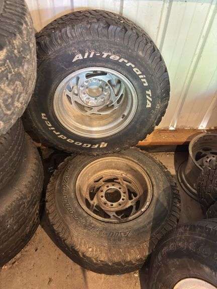 BFGoodrich all-terrain tires three tires with 4 rims 31x10.5 15LT - unknown condition