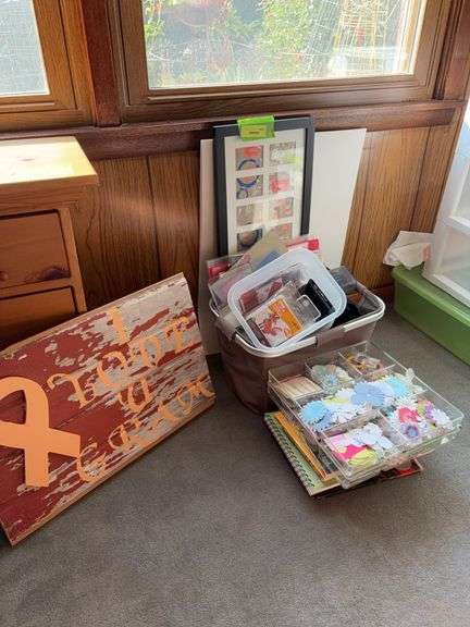 Kids books, glue on scrapbooking accessories and other craft items image