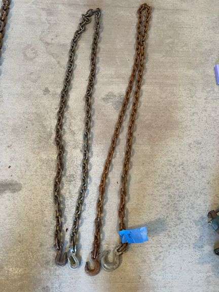 Two light duty 8 foot log chains