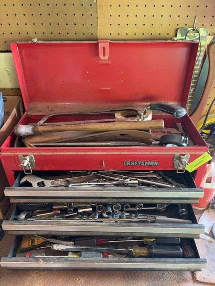 Craftsman 3 drawer tool chest and tools image