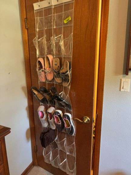 Seven pair women’s shoes size 7 and 7.5 Door hanger included image