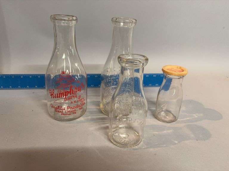 Milk bottles, some local image