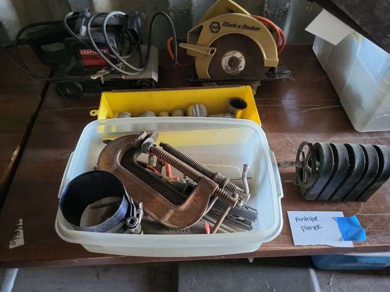 Sander, saw, large sockets, antique planer