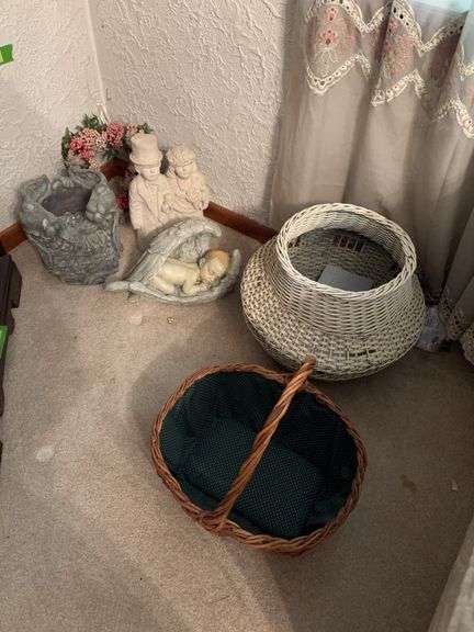 Two baskets and inside or outside decor image
