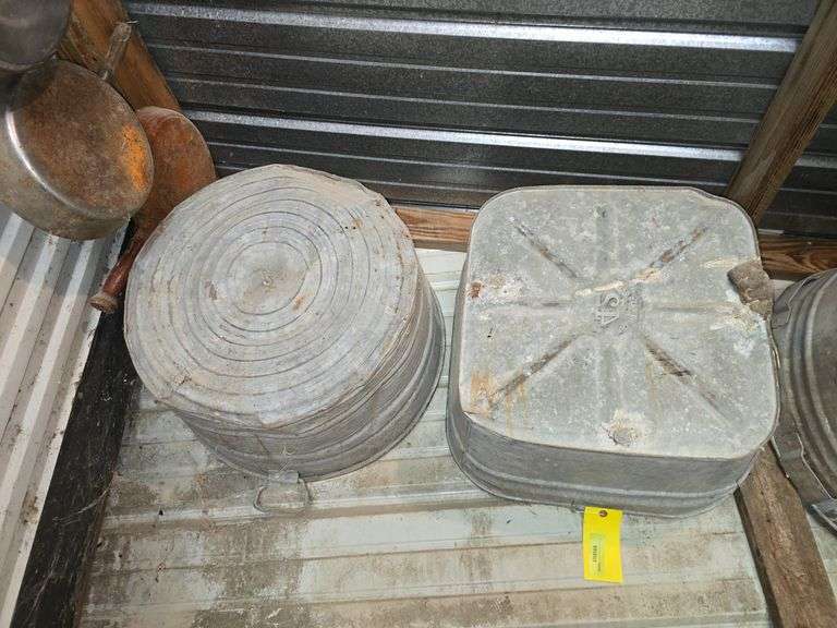 Square and round wash tubs