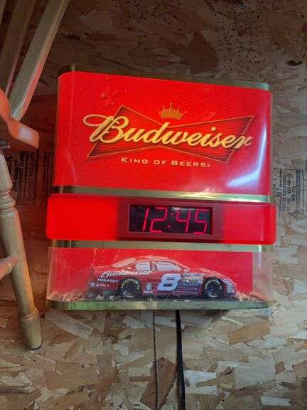 18x18 Budweiser Dale Jr bar clock image