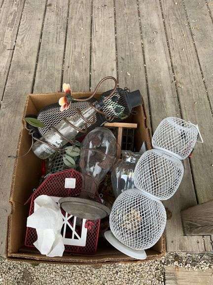 Box full of bird feeders image