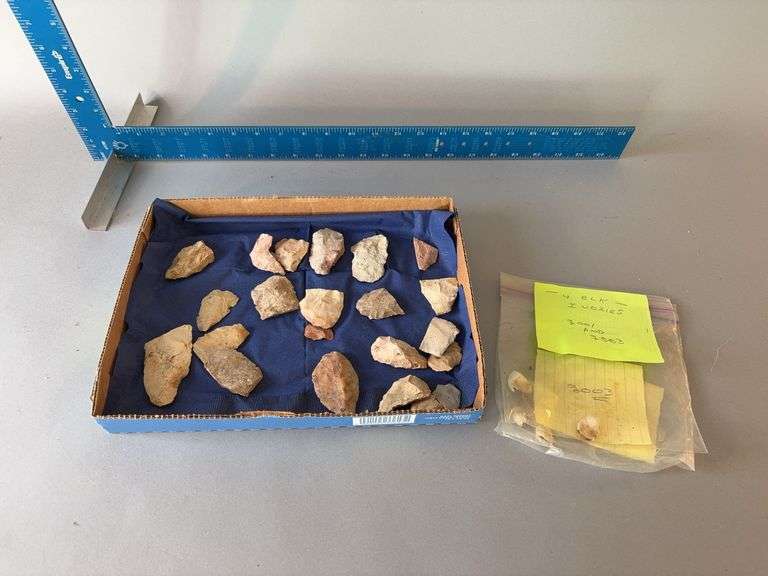 Various arrowheads, elk teeth image