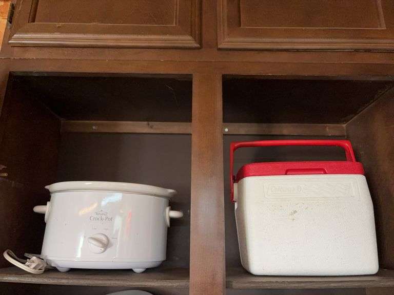 Rival crockpot and Coleman lunch size cooler image