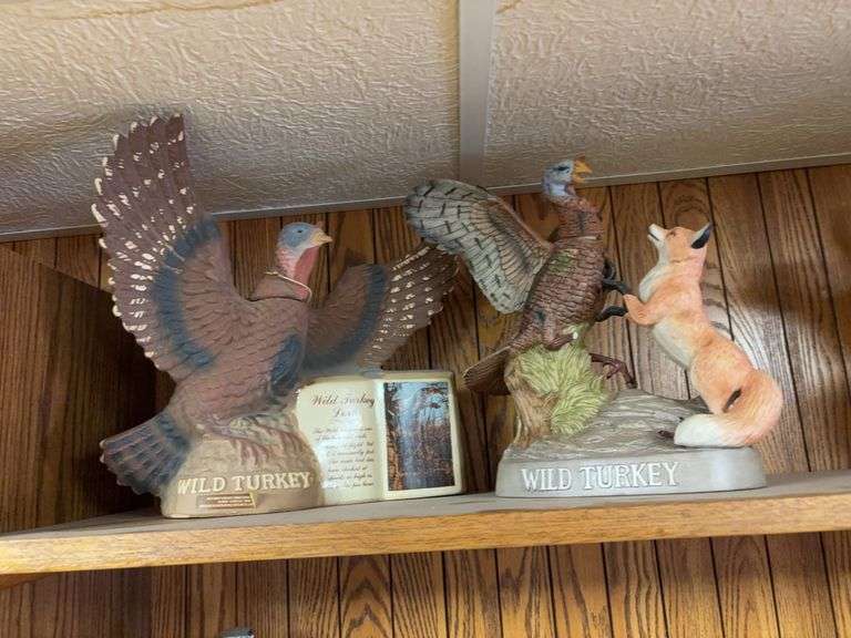 2 Wild Turkey figural bottles image