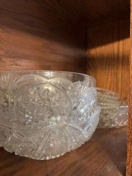 Clear glass serving pieces image