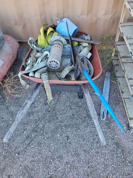 Wheel barrow with contents
