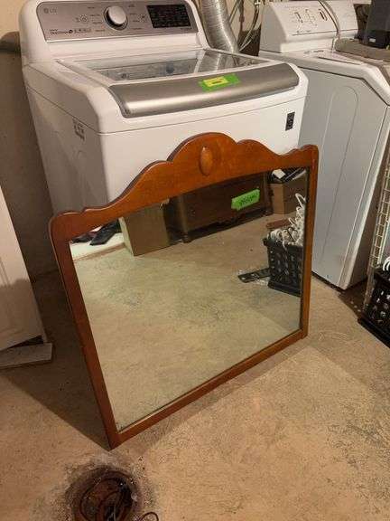 34x34 hard rock maple wall mirror image