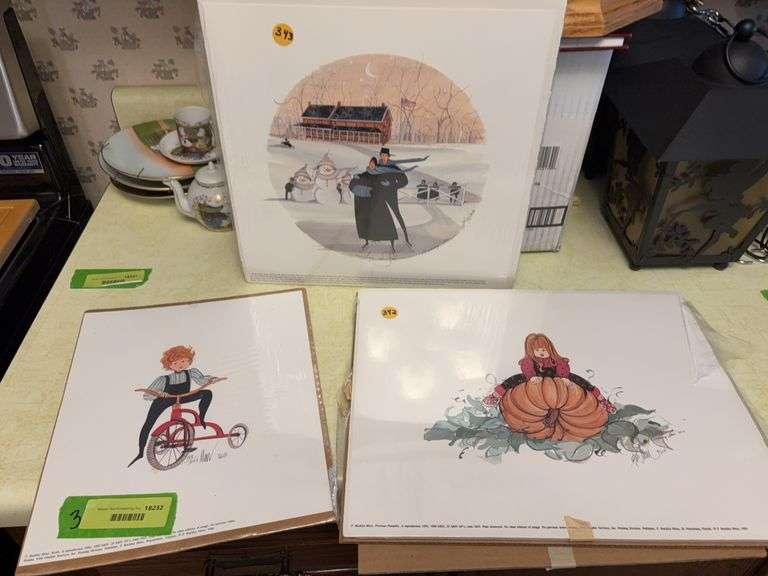 Three S/N P Buckley Moss prints -“Lovd and Joy”, “Keith”, and “Precious Pumpkin” image