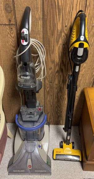 Spin Scrub carpet shampooer missing water reservoir and Hornet stick vac image