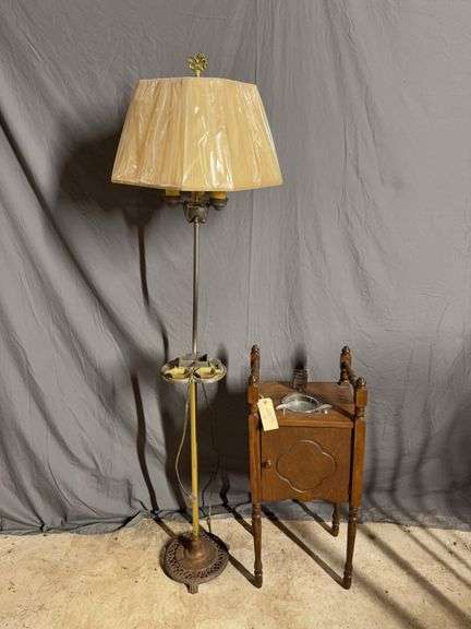 Smoking lamp and copper lined smoking stand image