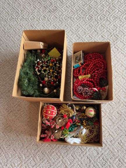 Christmas decor and Mardi Gras beads image