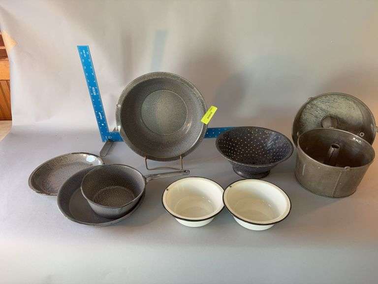 Various pots pans, granite ware image