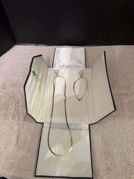 Original Siebke Hoyt 14K made in Italy marked set 16” necklace and bracelet image