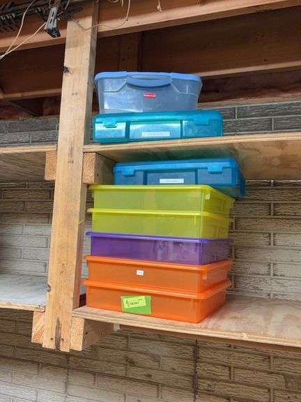 Multi colored storage containers image