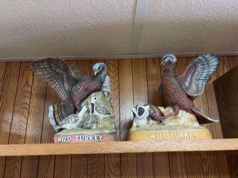 2 Wild Turkey figural bottles image