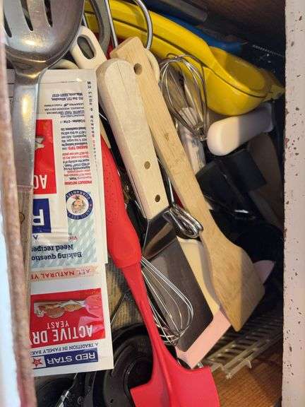 Kitchen drawer FULL of kitchen utensils image
