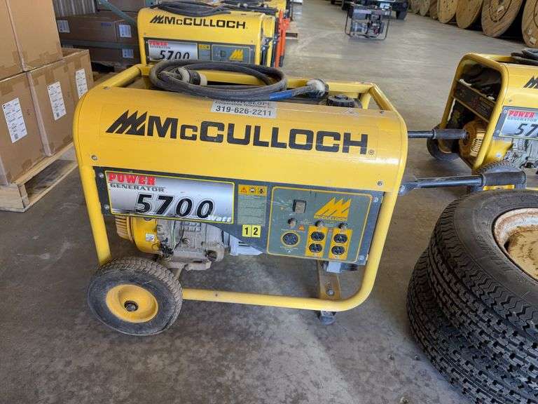 McCulloch F6000MK Portable Generator 11HP gas engine w/cord #12