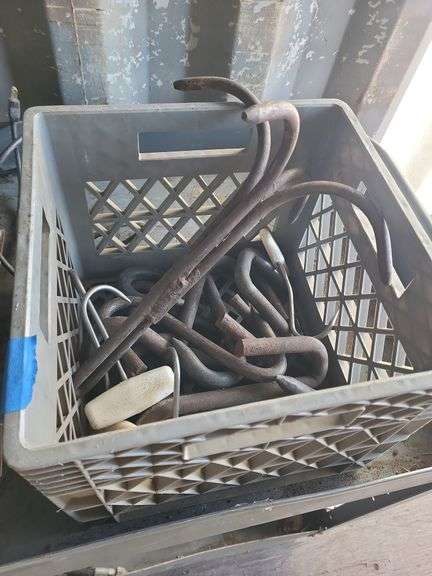 Carcus hooks in crate