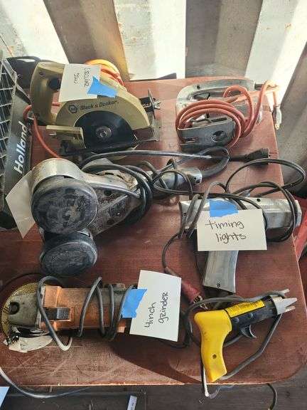 Saw, jig saw, grinder, timing light, buffer