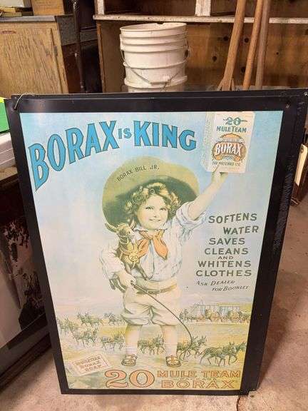Modern metal Borax sign 22x33 image