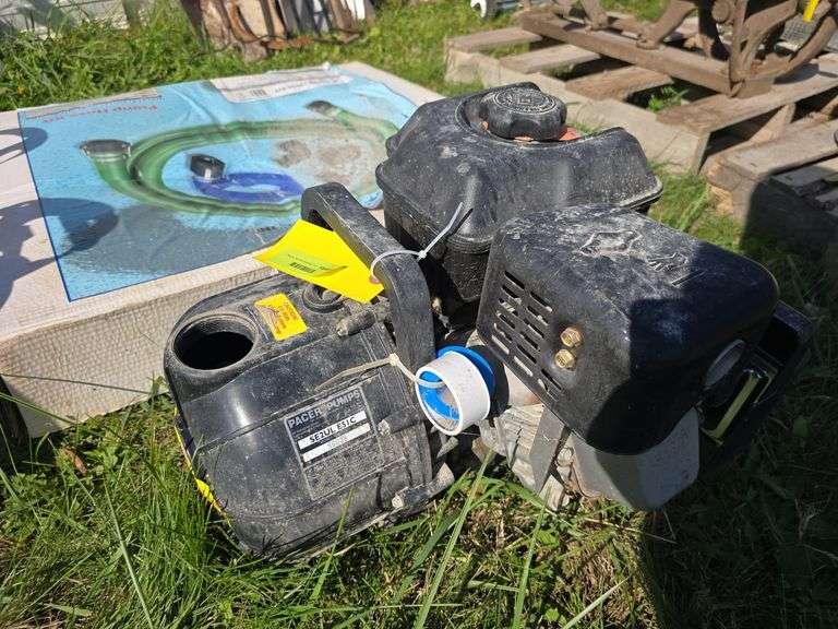 New never used gas engine 2" transfer pump and hose kit 206cc engine