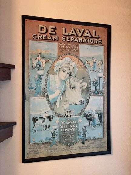 21.5x32.5 DeLaval cream separators metal sign image