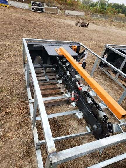 Trencher	WOLVERINE		TCR-12-48H	 Skid Steer Trencher Attachment  Trenching depth: 48in Trenching width: 8in Flow Rec:20-30 gpm Clearing Auger Diameter:15 in", MOUNT VERNON image