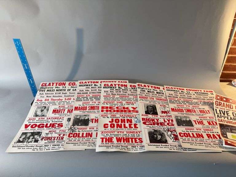2016 Grand Ole Opry poster and (5) Clayton County Fair posters, some w autographs image