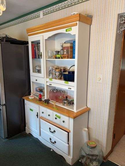 16D x 50L x 78H 2pc lighted hutch NO CONTENTS image