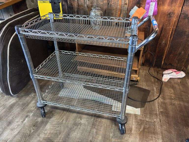 Stainless steel rolling cart image