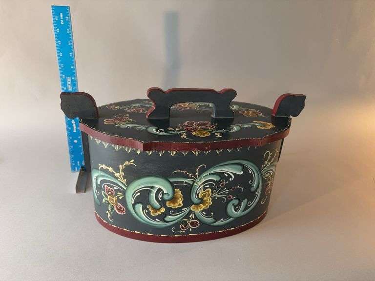 Rosemaled tine 10x19x11H image