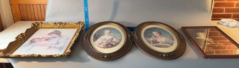 (4) frames w Victorian women and children image