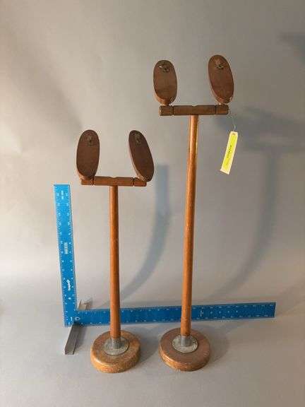 Pair of wooden shoe trees image