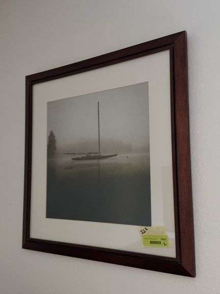 Pair nautical prints 22 x 22 image