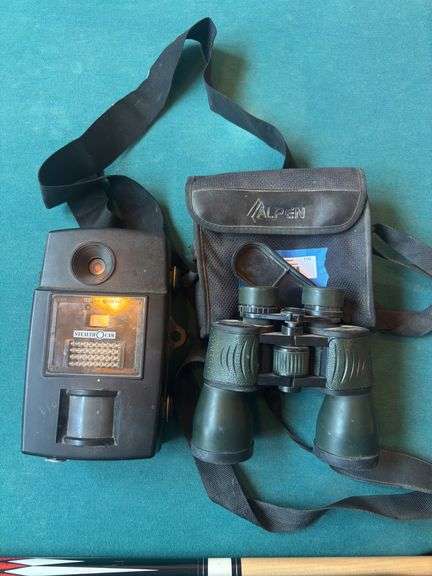 Alpen 12 x 25 binoculars and stealth cam game camera image